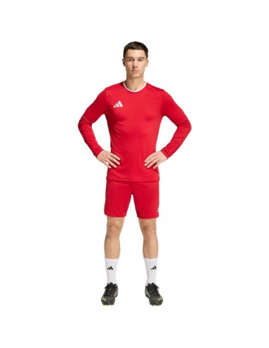 adidas Entrada 26 Long Sleeve Jersey Men's TShirt Red KF5847
