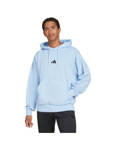 Men's adidas Essentials Feelcozy Hoodie light blue IN6064