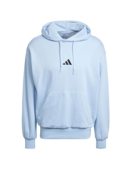 Men's adidas Essentials Feelcozy Hoodie light blue IN6064