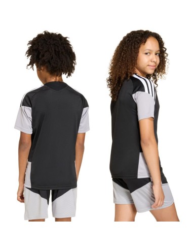 adidas Tiro 26 Competition Training Kids TShirt Black and Gray KA7599