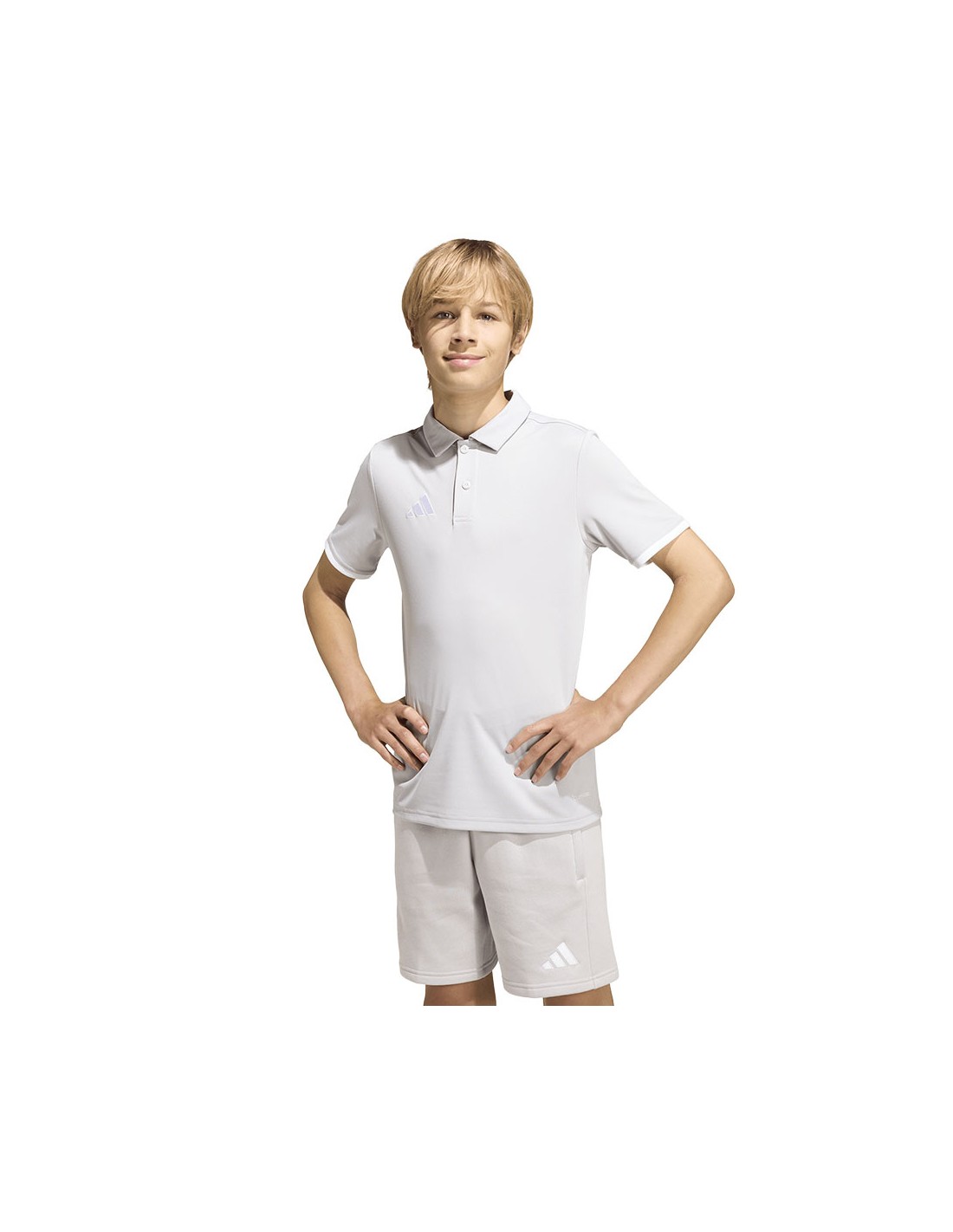 adidas Entrada 26 Polo Light Gray Kids' TShirt JZ6628