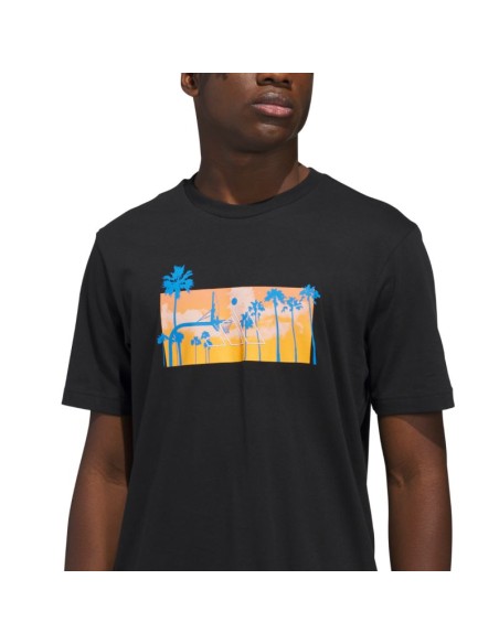 Men's adidas Summer Sunset Graphic Tshirt black KC9243