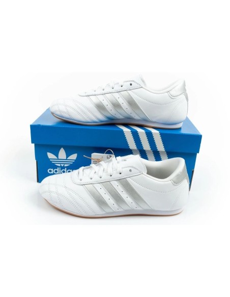 Adidas women's sports shoes Taekwondo Lace white fashionable leather