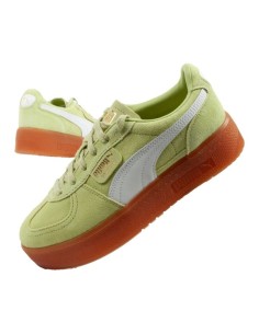 Puma women's shoes sports sneakers Palermo platform fashionable green