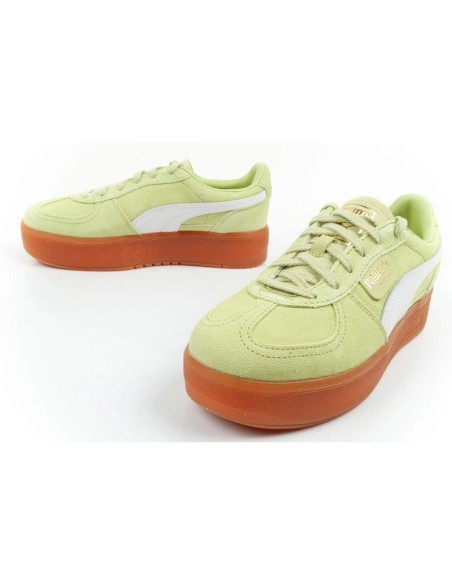 Puma women's shoes sports sneakers Palermo platform fashionable green