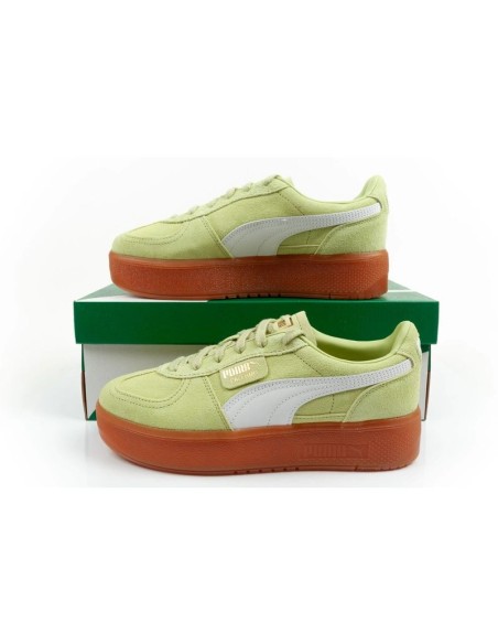 Puma women's shoes sports sneakers Palermo platform fashionable green