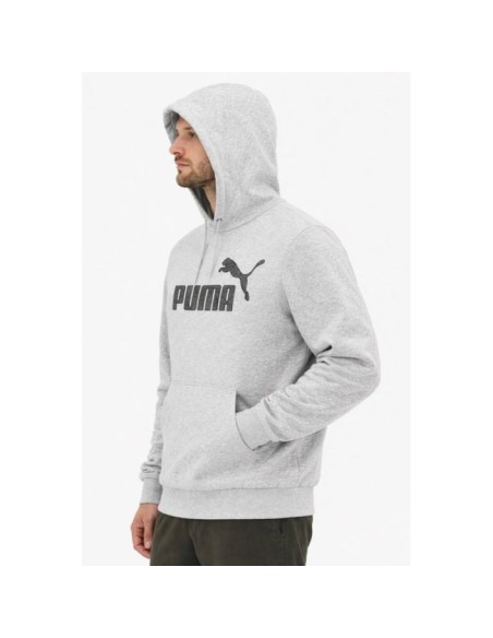 Puma men's gray fashionable cotton kangaroo sports hoodie