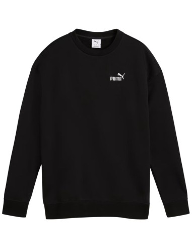 Puma Women's ESS Small No 11 Logo Relaxed Crew Sweatshirt Black 684975 01