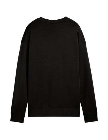 Puma Women's ESS Small No 11 Logo Relaxed Crew Sweatshirt Black 684975 01