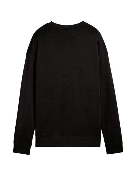 Puma Women's ESS Small No 11 Logo Relaxed Crew Sweatshirt Black 684975 01