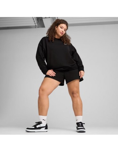 Puma Women's ESS Small No 11 Logo Relaxed Crew Sweatshirt Black 684975 01