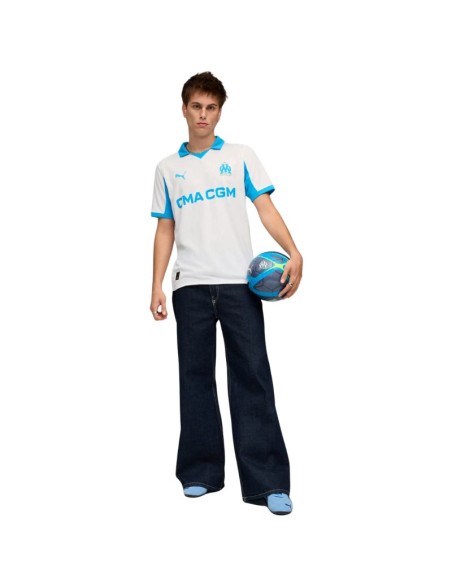 Men's Puma Olympique Marseille Home Jersey Replica white 779801 01