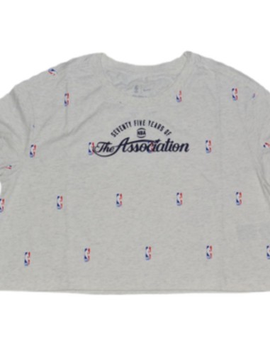 Women's Nike NBA N31 Courtside Longsleeve Crop Tshirt Birch Heather DA6810051