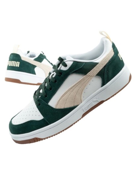 Puma Rebound v6 men's sports sneakers fashionable comfortable white green