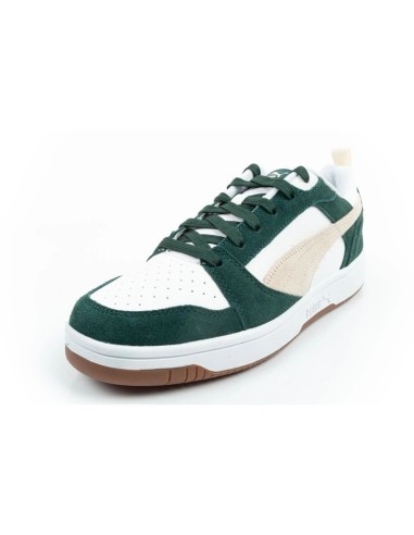Puma Rebound v6 men's sports sneakers fashionable comfortable white green
