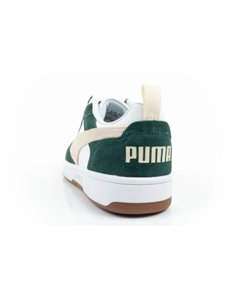 Puma Rebound v6 men's sports sneakers fashionable comfortable white green