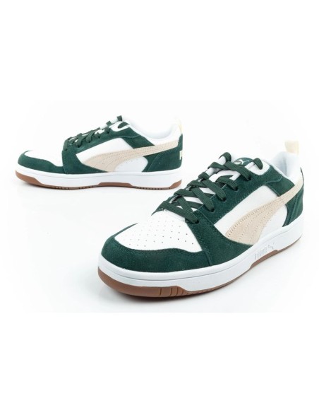 Puma Rebound v6 men's sports sneakers fashionable comfortable white green