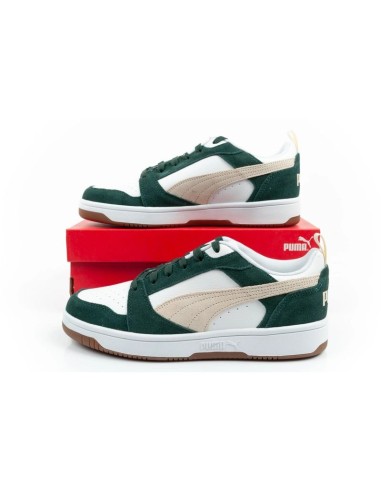 Puma Rebound v6 men's sports sneakers fashionable comfortable white green