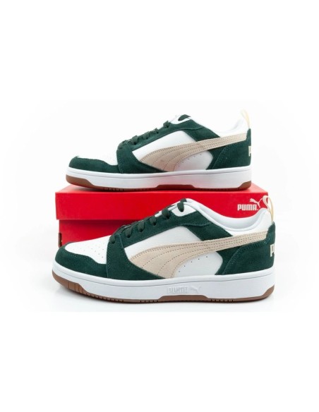 Puma Rebound v6 men's sports sneakers fashionable comfortable white green