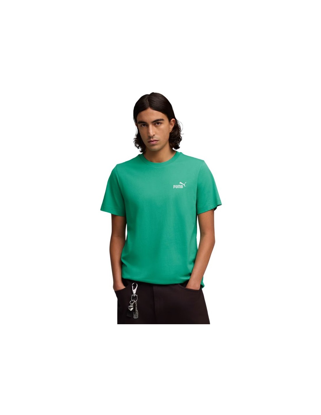 Puma Men's ESS Small No 1 Logo Tees Green 682535 40