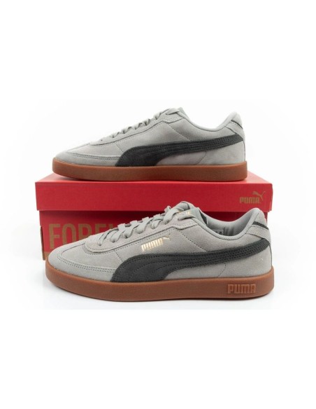 Puma Club II Era men's sports shoes leather sneakers gray