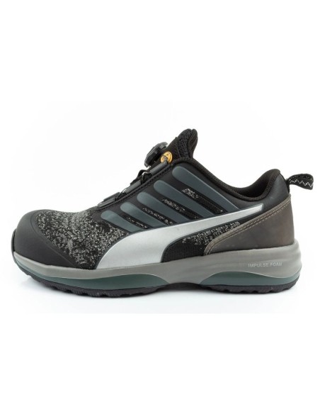 Puma Charge Black Disc Low S1P ESD HRO SRC Work Shoes Black BOA