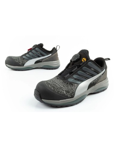 Puma Charge Black Disc Low S1P ESD HRO SRC Work Shoes Black BOA