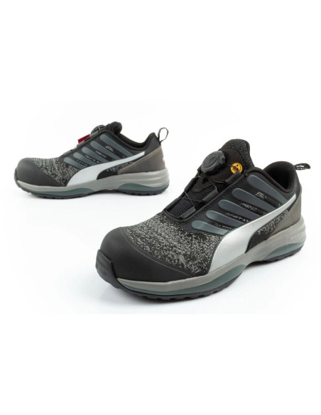Puma Charge Black Disc Low S1P ESD HRO SRC Work Shoes Black BOA