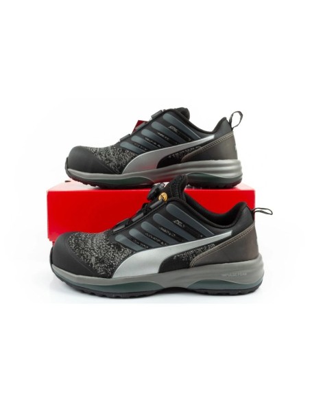 Puma Charge Black Disc Low S1P ESD HRO SRC Work Shoes Black BOA