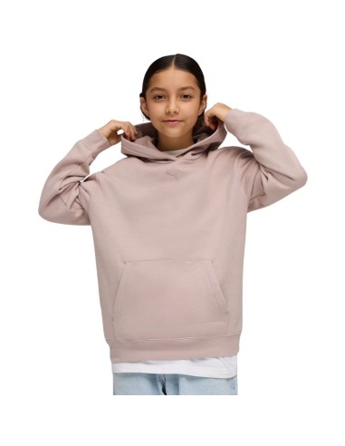 Puma ESS Centered Cat Logo Relaxed Hoodie for Kids Pink 692973 89