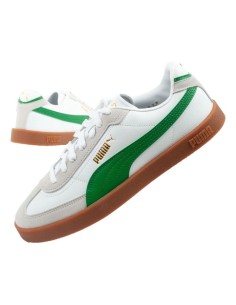 Puma Club II Era men's sports shoes sneakers leather white gray green