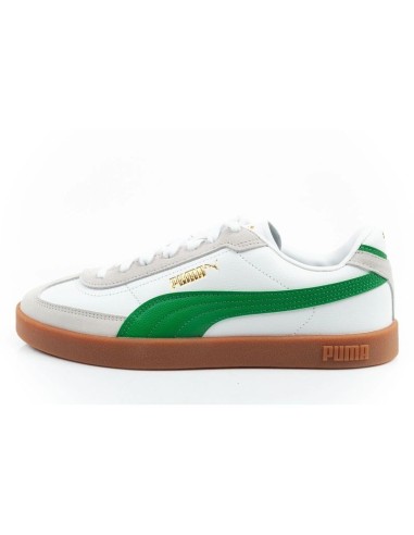 Puma Club II Era men's sports shoes sneakers leather white gray green