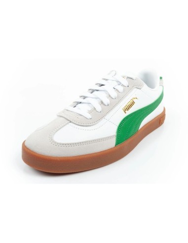 Puma Club II Era men's sports shoes sneakers leather white gray green