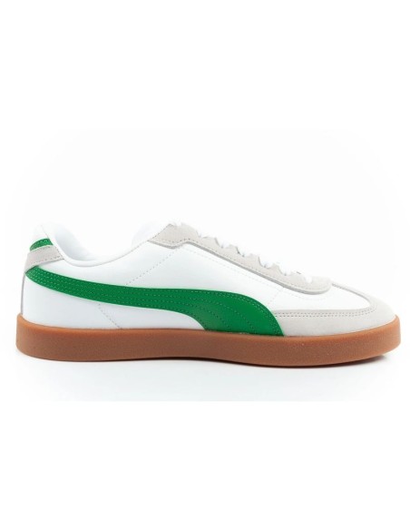 Puma Club II Era men's sports shoes sneakers leather white gray green