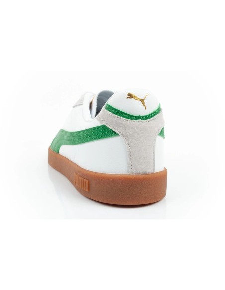 Puma Club II Era men's sports shoes sneakers leather white gray green