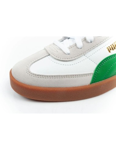 Puma Club II Era men's sports shoes sneakers leather white gray green