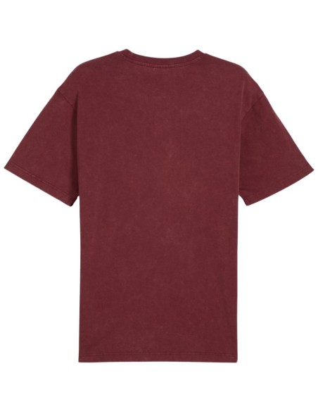 Puma Ess Elevated Relaxed Wash Tee Burgundy 688048 96
