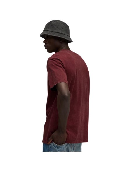 Puma Ess Elevated Relaxed Wash Tee Burgundy 688048 96