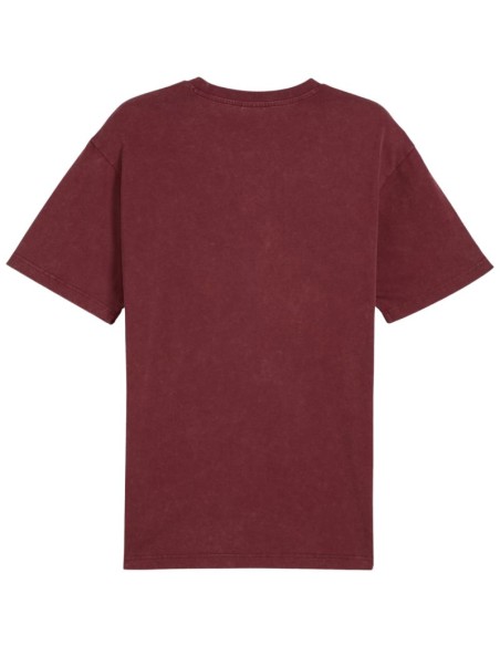 Puma Ess Elevated Relaxed Wash Tee Burgundy 688048 96