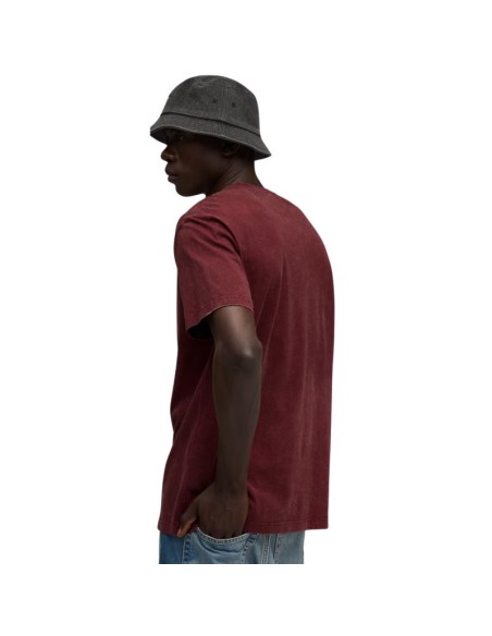 Puma Ess Elevated Relaxed Wash Tee Burgundy 688048 96