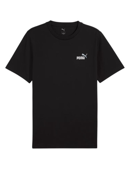 Puma Ess 2 Color Small No 1 Logo Tee Black 684717 01