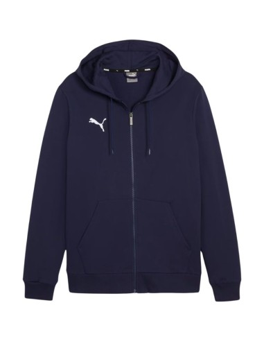 Puma teamGoal Casuals Hooded Kids' Sweatshirt Navy Blue 658596 06