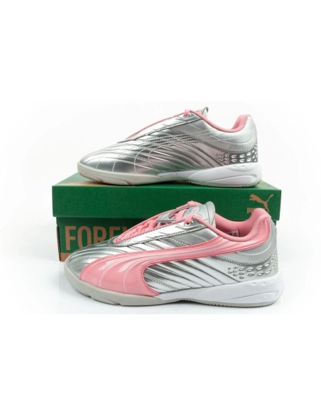 Puma sports shoes sneakers youth VS2 Goalgetter fashionable silver