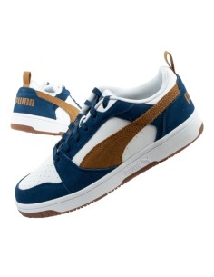Puma Rebound v6 men's sports sneakers fashionable comfortable white navy brown