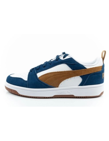 Puma Rebound v6 men's sports sneakers fashionable comfortable white navy brown