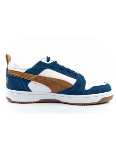 Puma Rebound v6 men's sports sneakers fashionable comfortable white navy brown