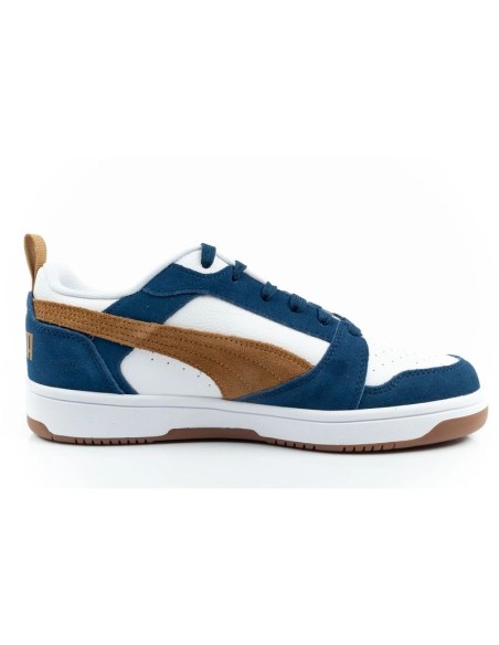 Puma Rebound v6 men's sports sneakers fashionable comfortable white navy brown