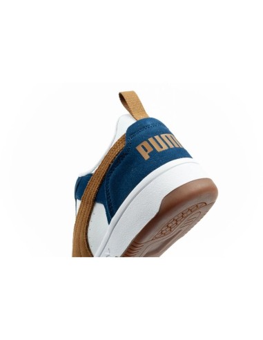 Puma Rebound v6 men's sports sneakers fashionable comfortable white navy brown