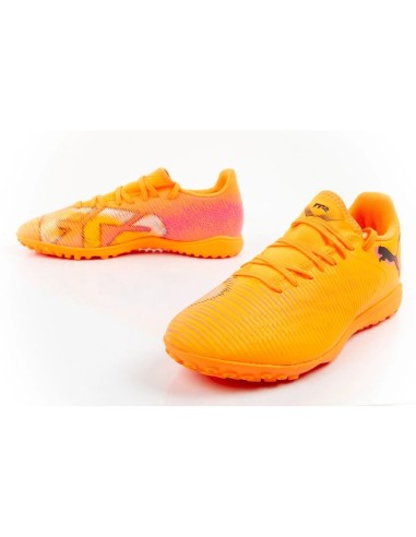 Puma men's sports shoes Future 8 Play TT turf football shoes orange