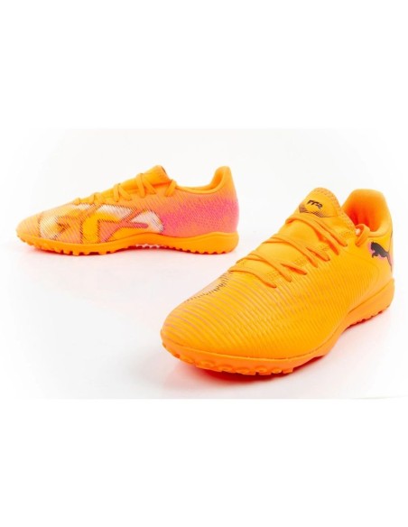 Puma men's sports shoes Future 8 Play TT turf football shoes orange